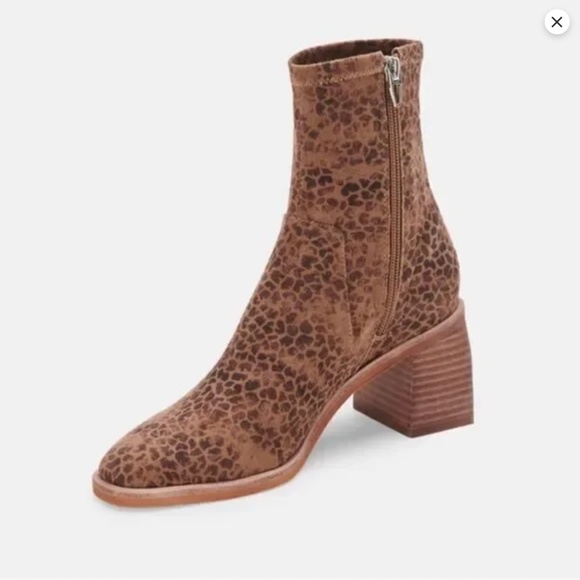 Dolce Vita Indiga Booties Dark Leopard Stella Suede sz 8.5 - Picture 5 of 9